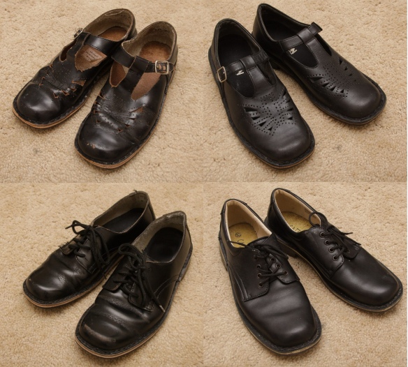 Four flavours of Harrison school shoes